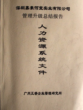 深圳市嘉豪何室实业有限公司管理升级总结报告